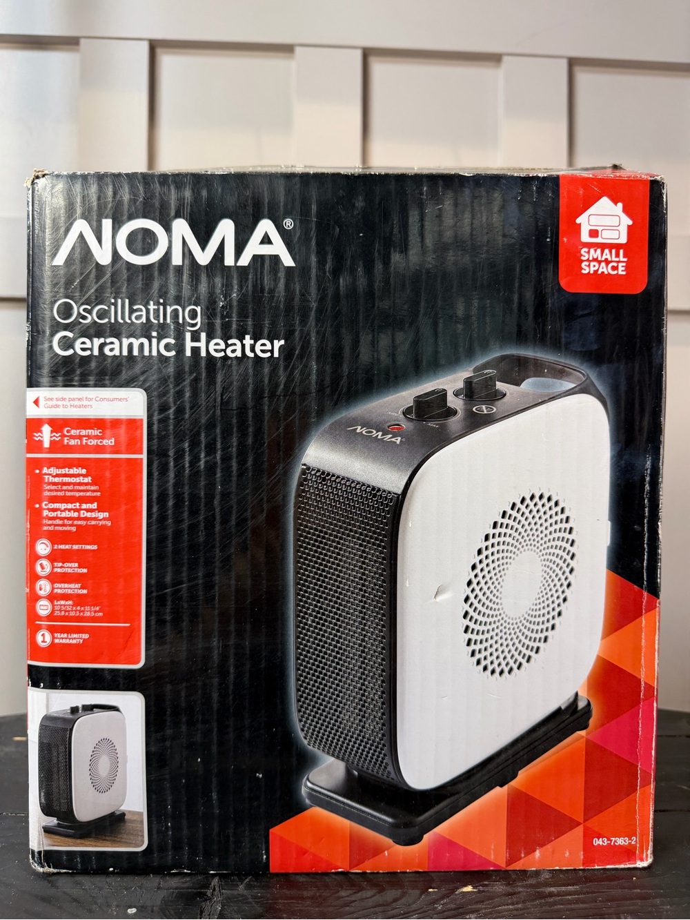 NOMA Portable Oscillating Portable Ceramic Space Heater 1500w white